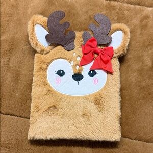 Funko Brown Plush Deer Notebook with Red Bow
